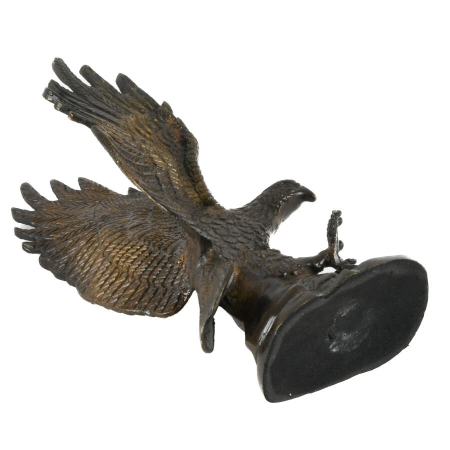 Bronze Landing Bald Eagle Statue-9