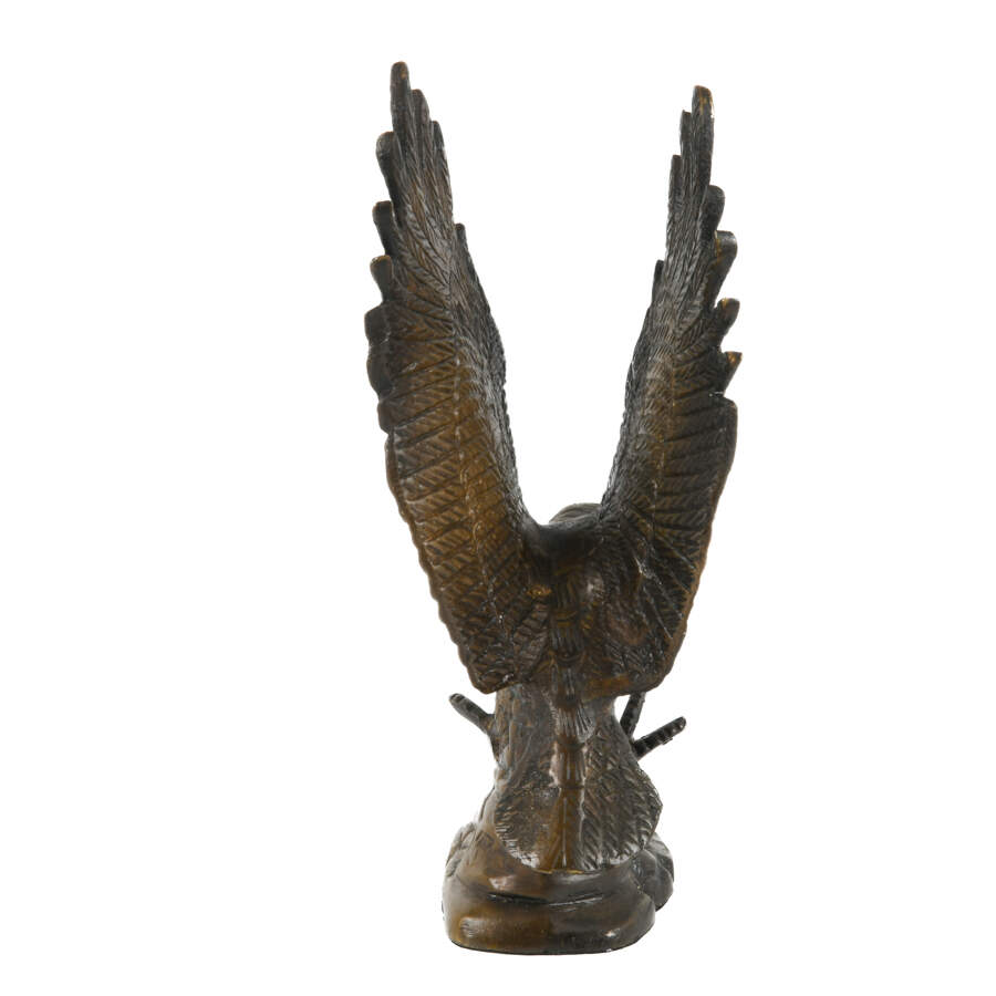 Bronze Landing Bald Eagle Statue-3
