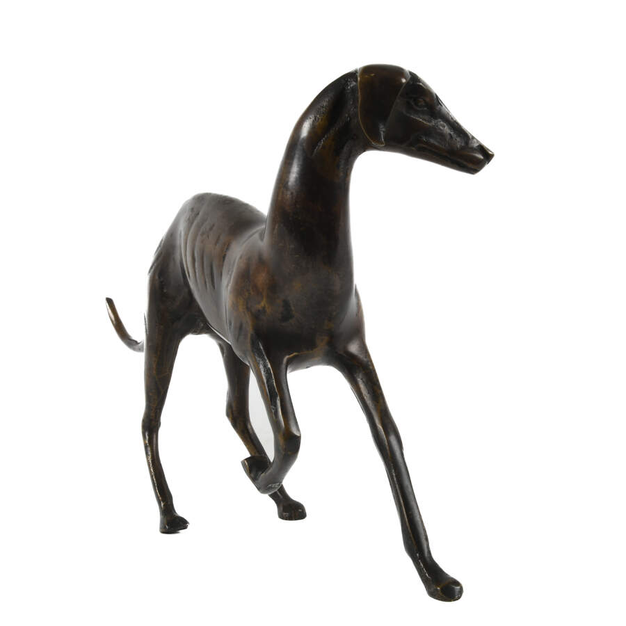 Bronze Whippet Dog Statue-15