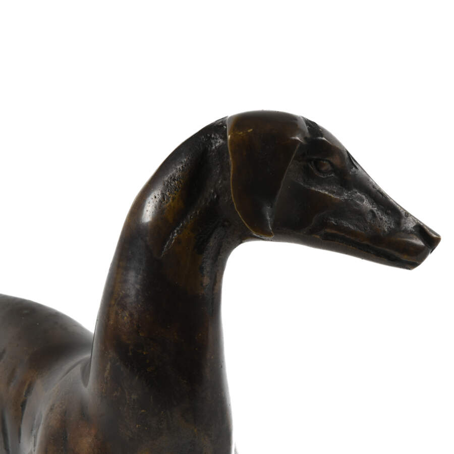 Bronze Whippet Dog Statue-14