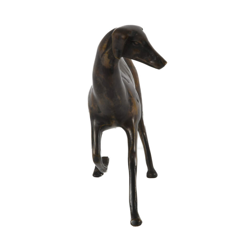 Bronze Whippet Dog Statue-12