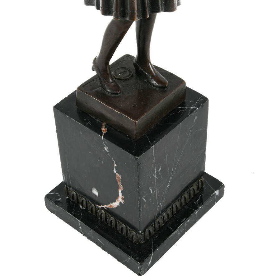 Antique "The Scholarly Woman" on Base After Demétre Chiparus-7