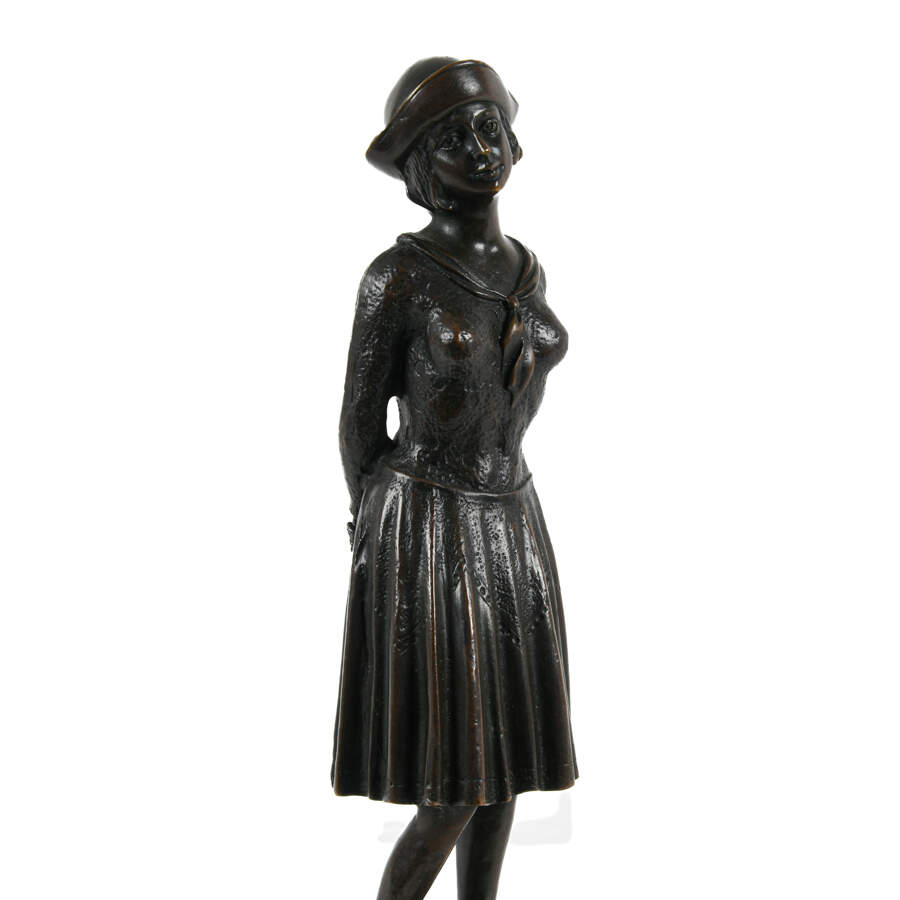 Antique "The Scholarly Woman" on Base After Demétre Chiparus-6