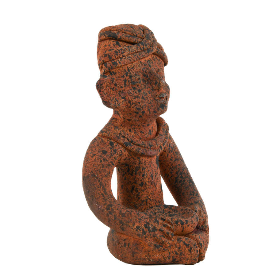 Speckled Pre-Columbian Terracotta Tribal Figurine-6