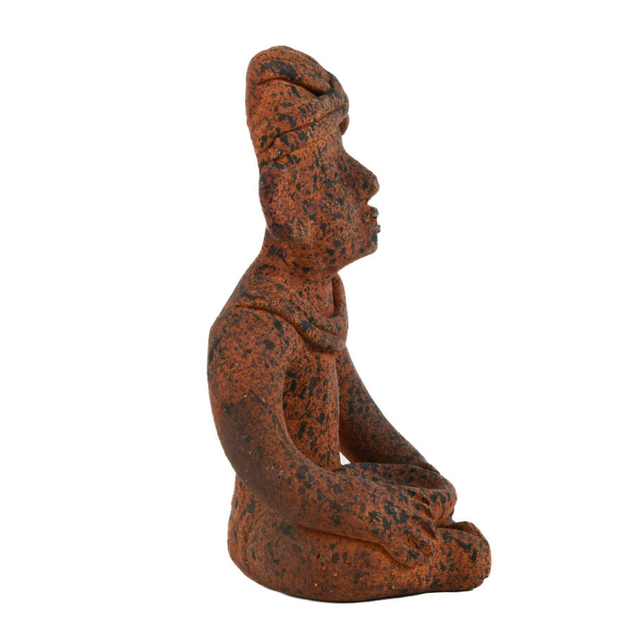 Speckled Pre-Columbian Terracotta Tribal Figurine-5