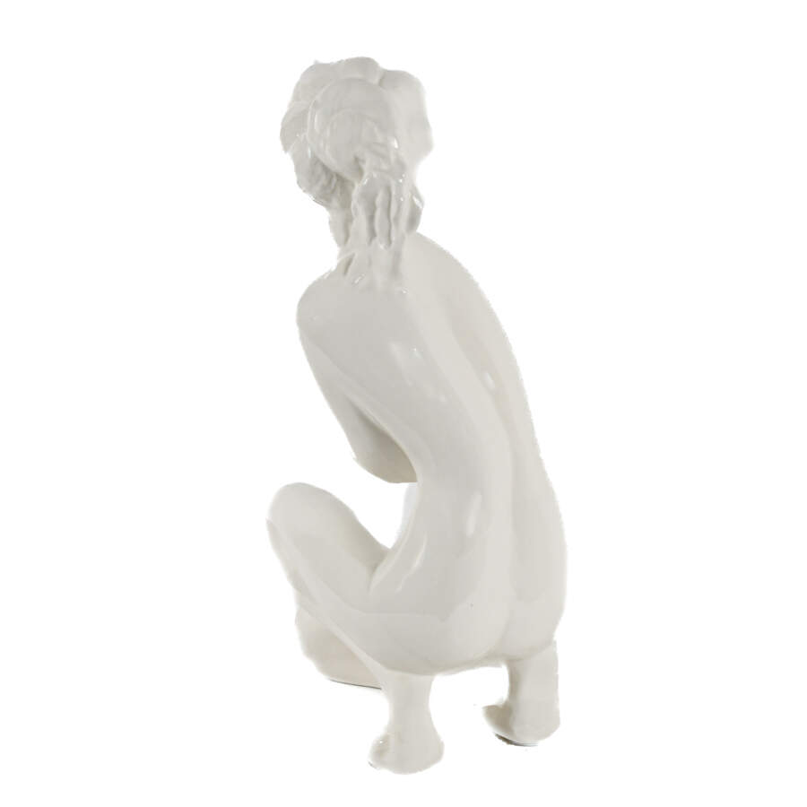 Signed Ceramic Kneeling Nude Girl-3