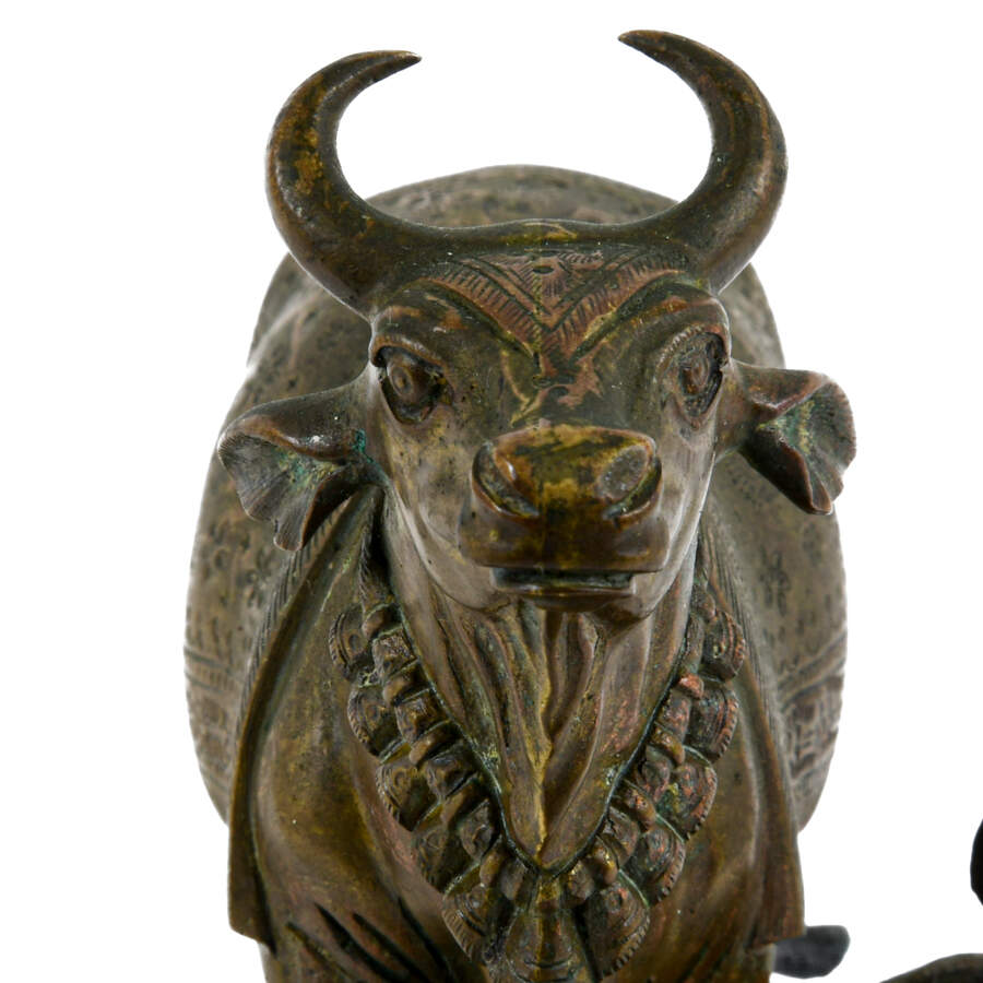 Metal Cow and Calf Sculpture-8
