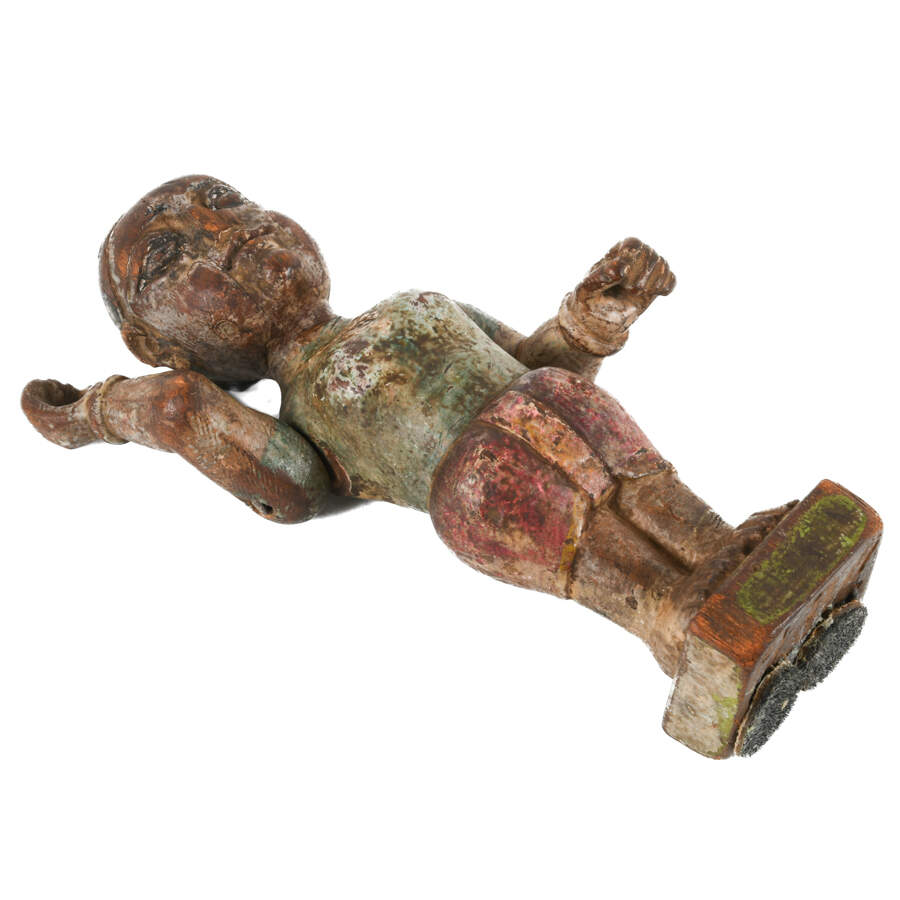 Antique Chinese Carved Wood Figure-8