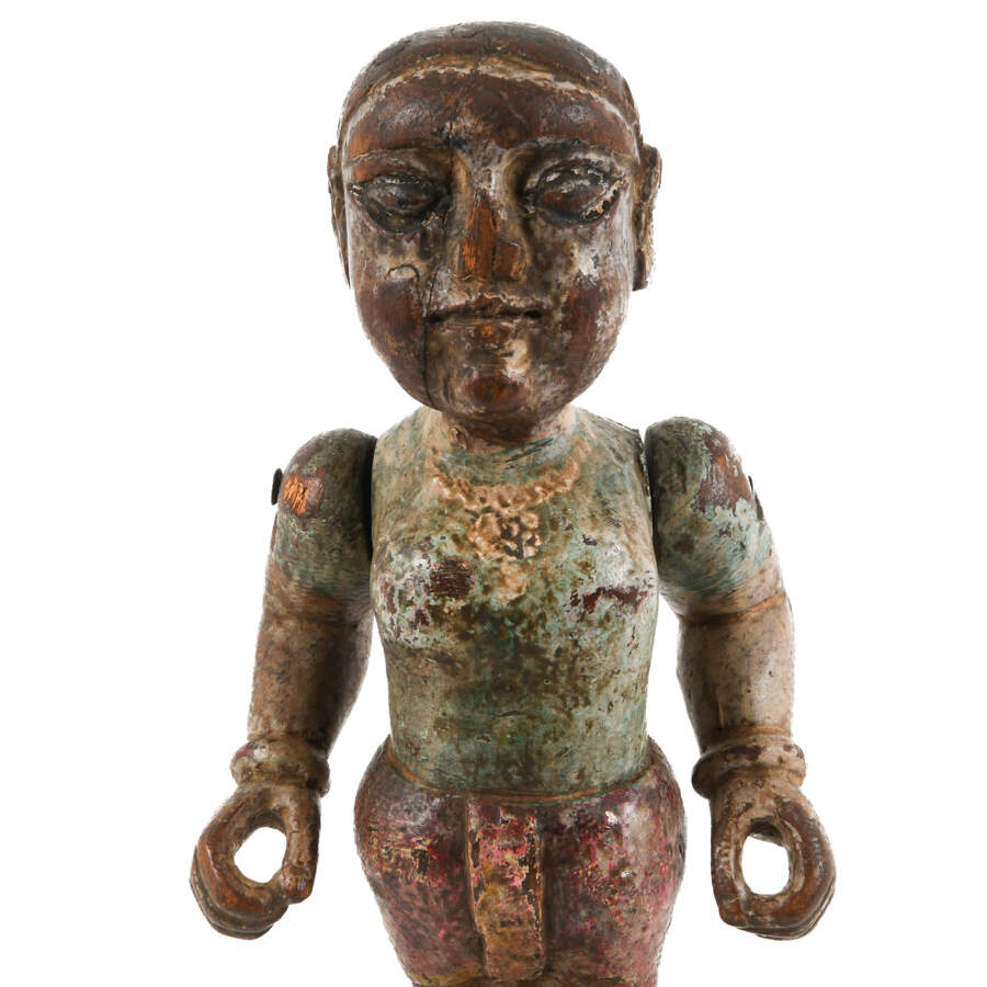 Antique Chinese Carved Wood Figure-6