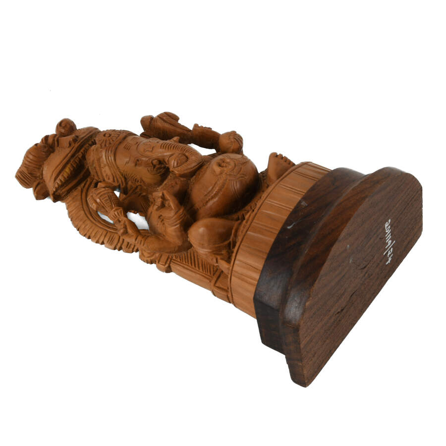 Antique Wooden Four-Armed Ganesha Statue-9