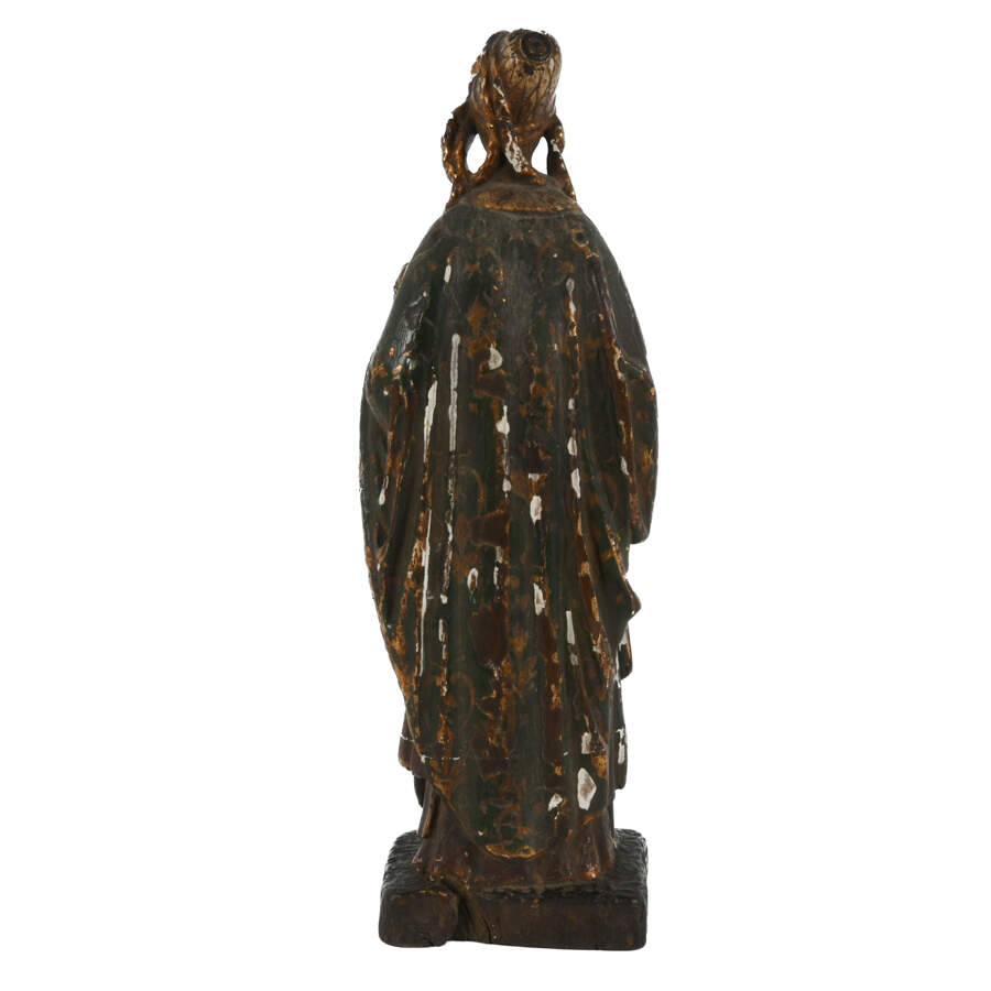 Medieval Wooden Figure of Saint Mary Magdalene-3