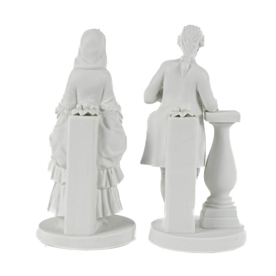 Antique Pair of Bisque Porcelain Figures-3