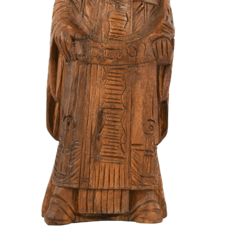Pair of Hand-Carved Wood Chinese Wisemen-6