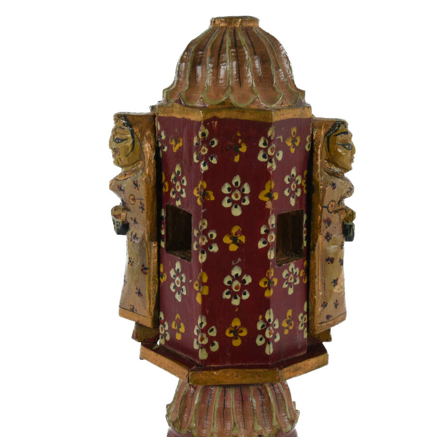 Antique Wooden South Asain Temple Column-7