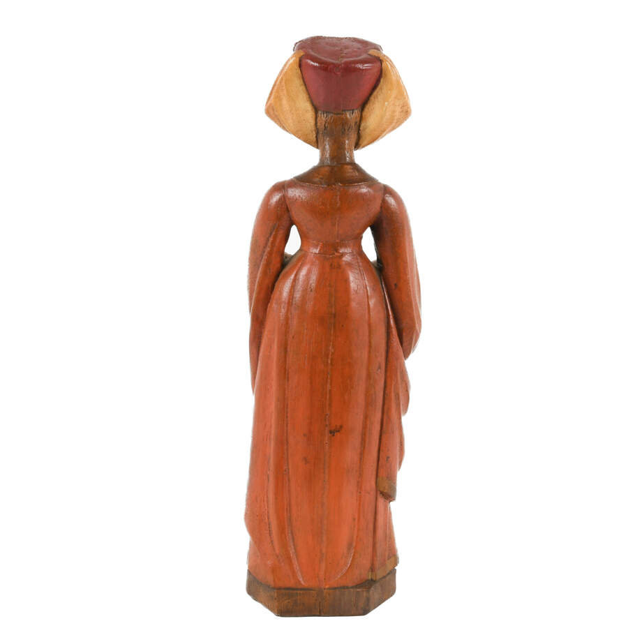 Ceramic Painted Medieval Lady Figure-3