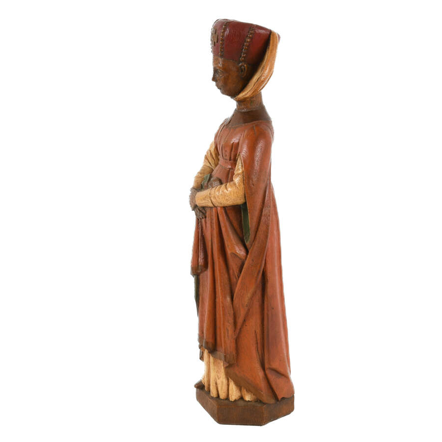 Ceramic Painted Medieval Lady Figure-2