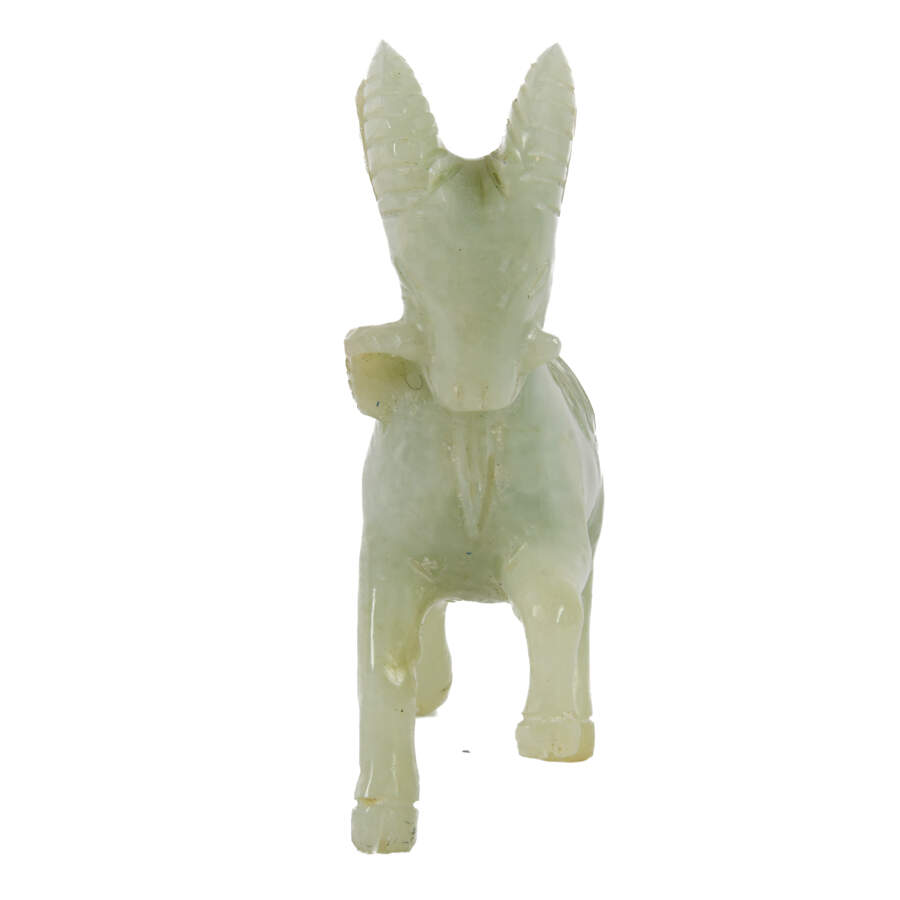Antique Small Jadeite Goat Figurine-2