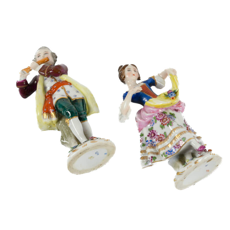 Antique Pair of 19th-Century Royal Vienna Porcelain Figures-6