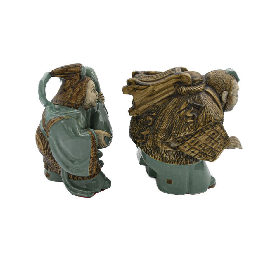 Pair of Chinese High-Glazed Statues-5