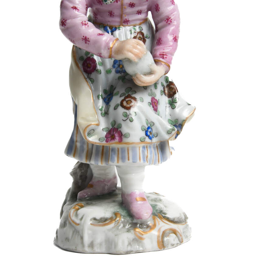 Antique 19th-Century Royal Vienna Porcelain Lady Figurine-5