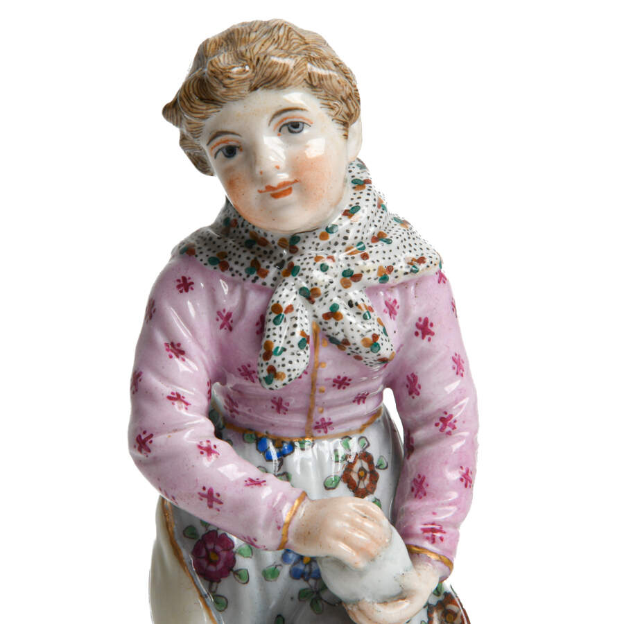 Antique 19th-Century Royal Vienna Porcelain Lady Figurine-4