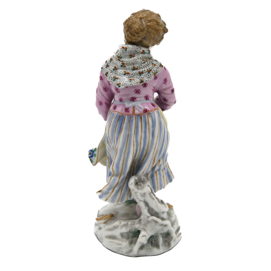 Antique 19th-Century Royal Vienna Porcelain Lady Figurine-3