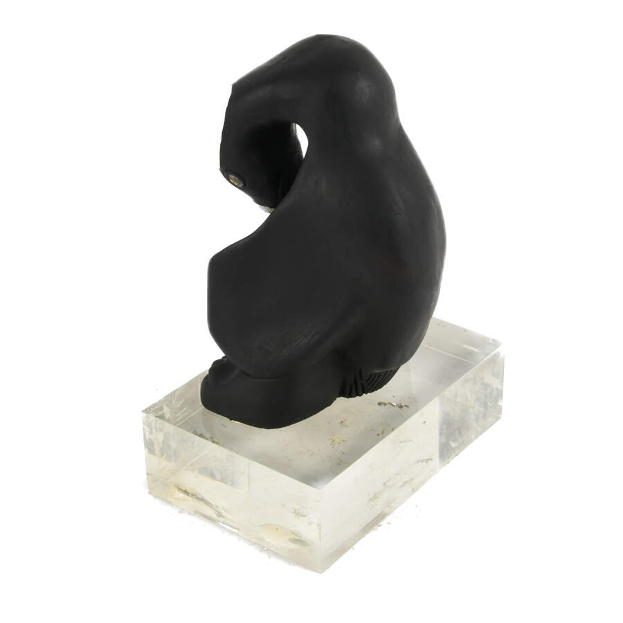 Penguin Mother and Baby Penguin Sculpture Signed "Snowbirds - Mechela 1979"-4