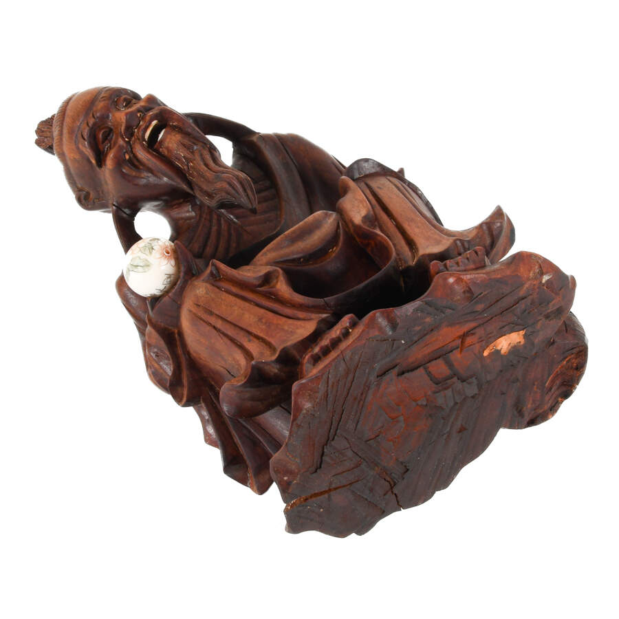 Wooden Hand-Carved Chinese Figure-7