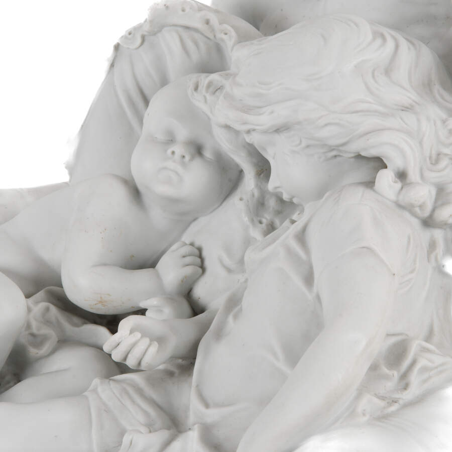 Antique Bisque Figural "Le Nid" by Aristide-Onésime Croisy-3
