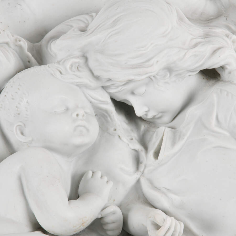 Antique Bisque Figural "Le Nid" by Aristide-Onésime Croisy-2