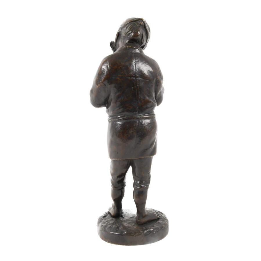 Antique Japanese Bronze Figure of a Woodcutter-5