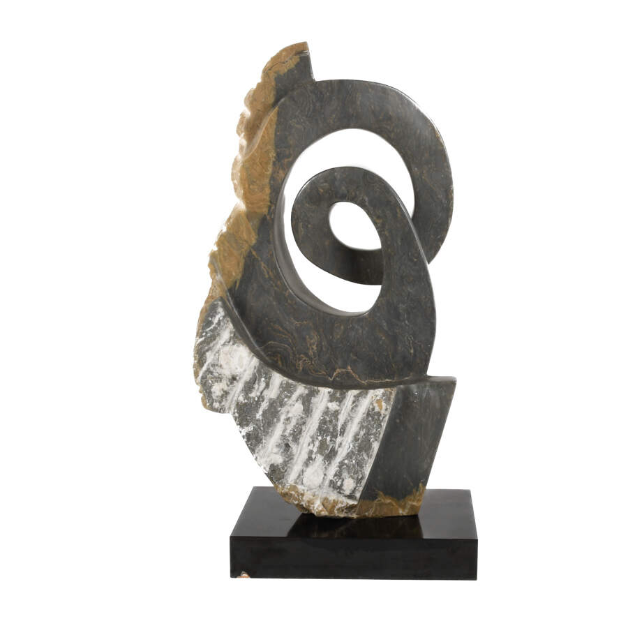 El Jefe "Hoona" Swirl Abstract Marble Sculpture-5