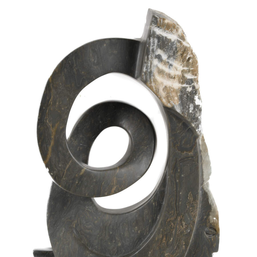 El Jefe "Hoona" Swirl Abstract Marble Sculpture-3