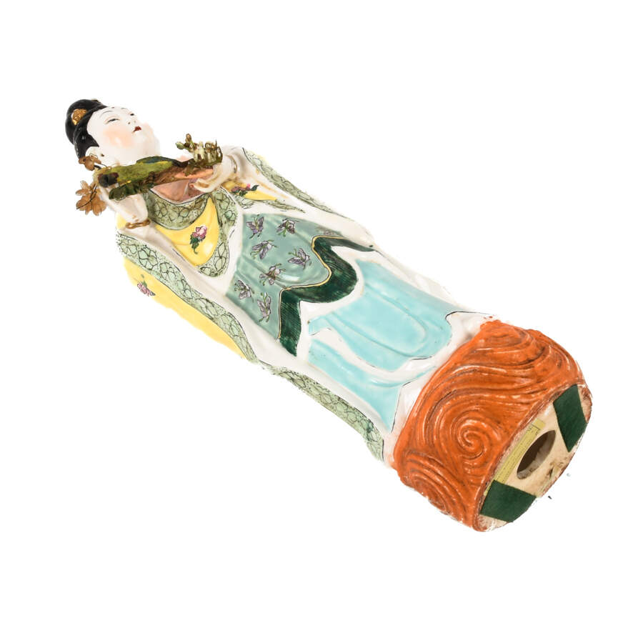 Maitland-Smith Chinese Ceramic Guan Yin Statue-8