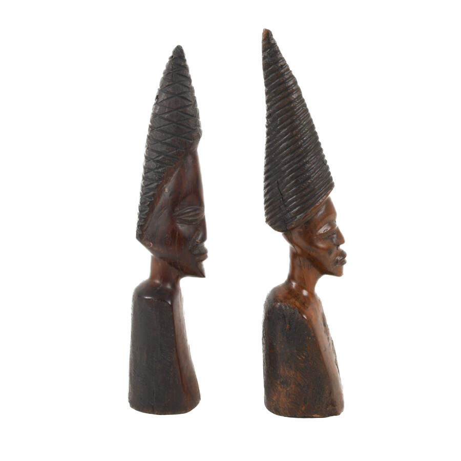 Pair of New Guinea Carved Wood Statues-7