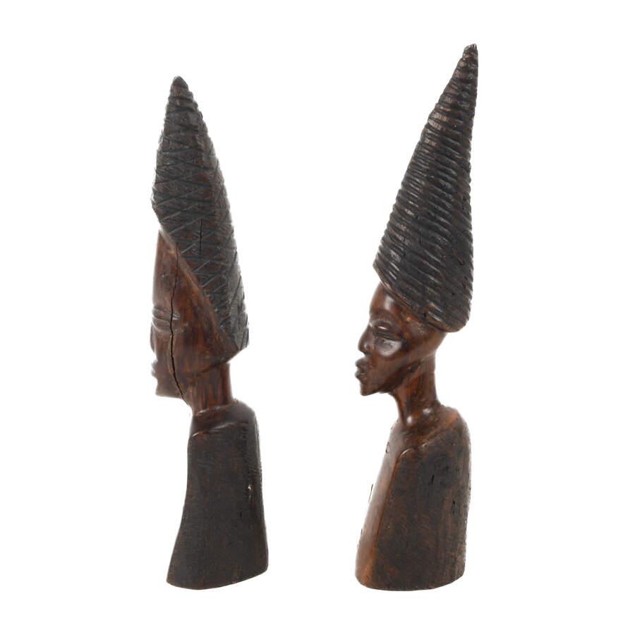 Pair of New Guinea Carved Wood Statues-5