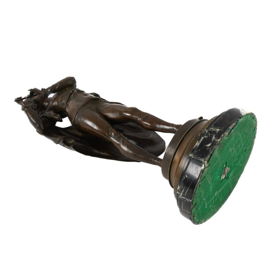 Bronze Sculpture of Auguste Moreau's Troubadour-8