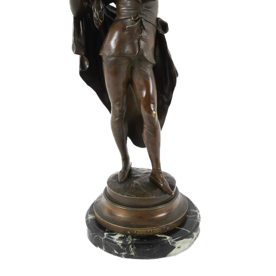 Bronze Sculpture of Auguste Moreau's Troubadour-3
