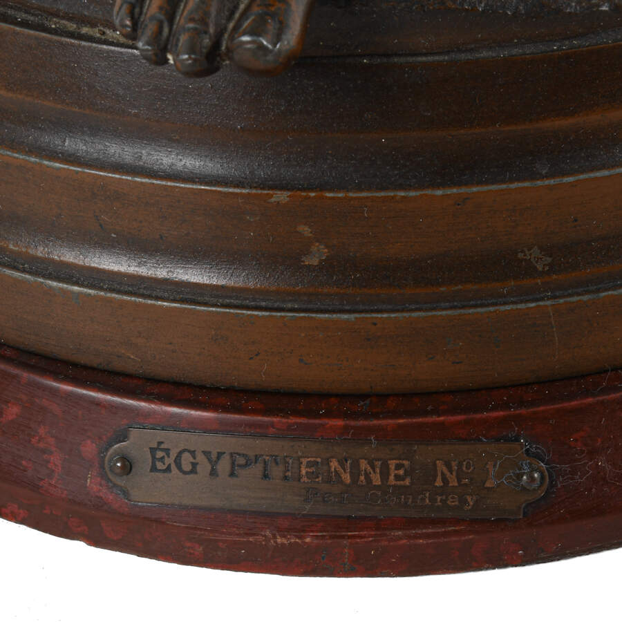 Spelter Egyptienne No. 1 Statue By Georges Charles Coudray-9