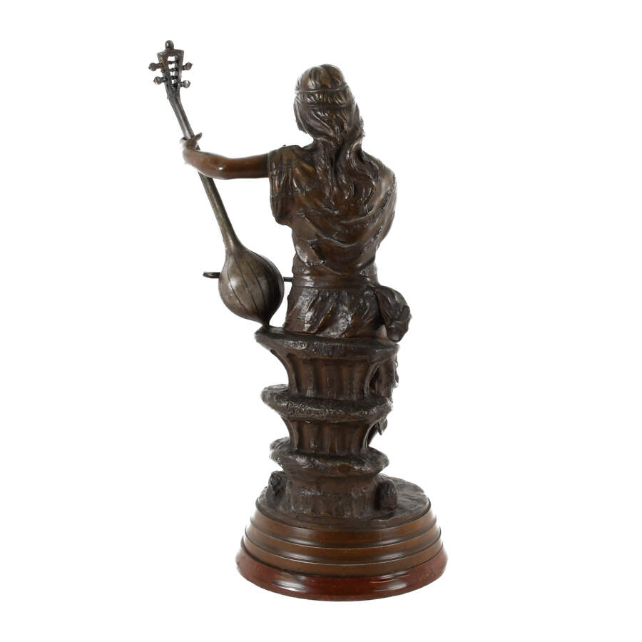 Spelter Egyptienne No. 1 Statue By Georges Charles Coudray-5
