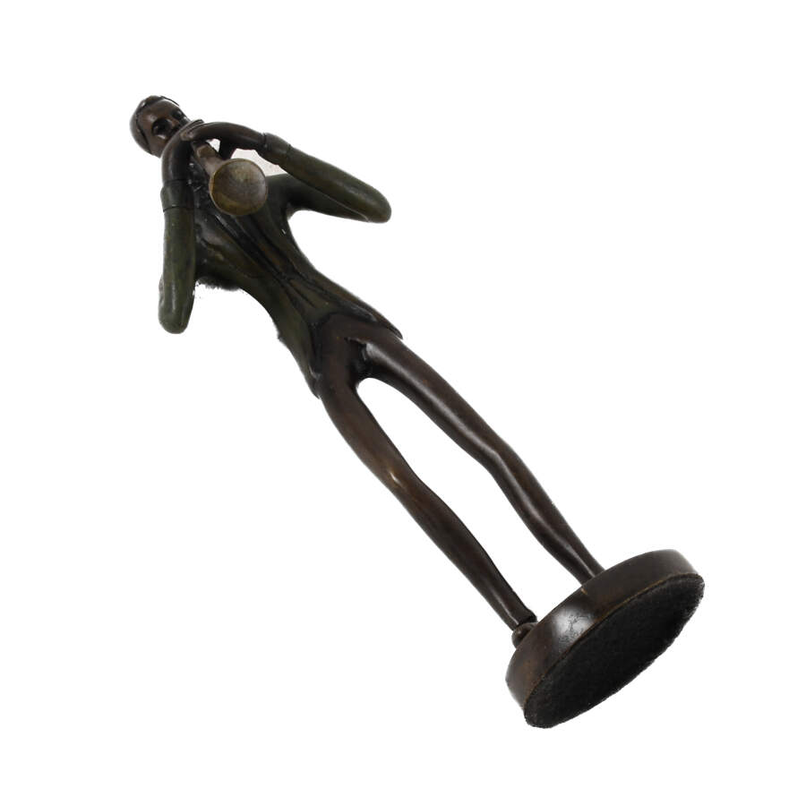 Bronze Jazzman Playing the Horn Sculpture-9
