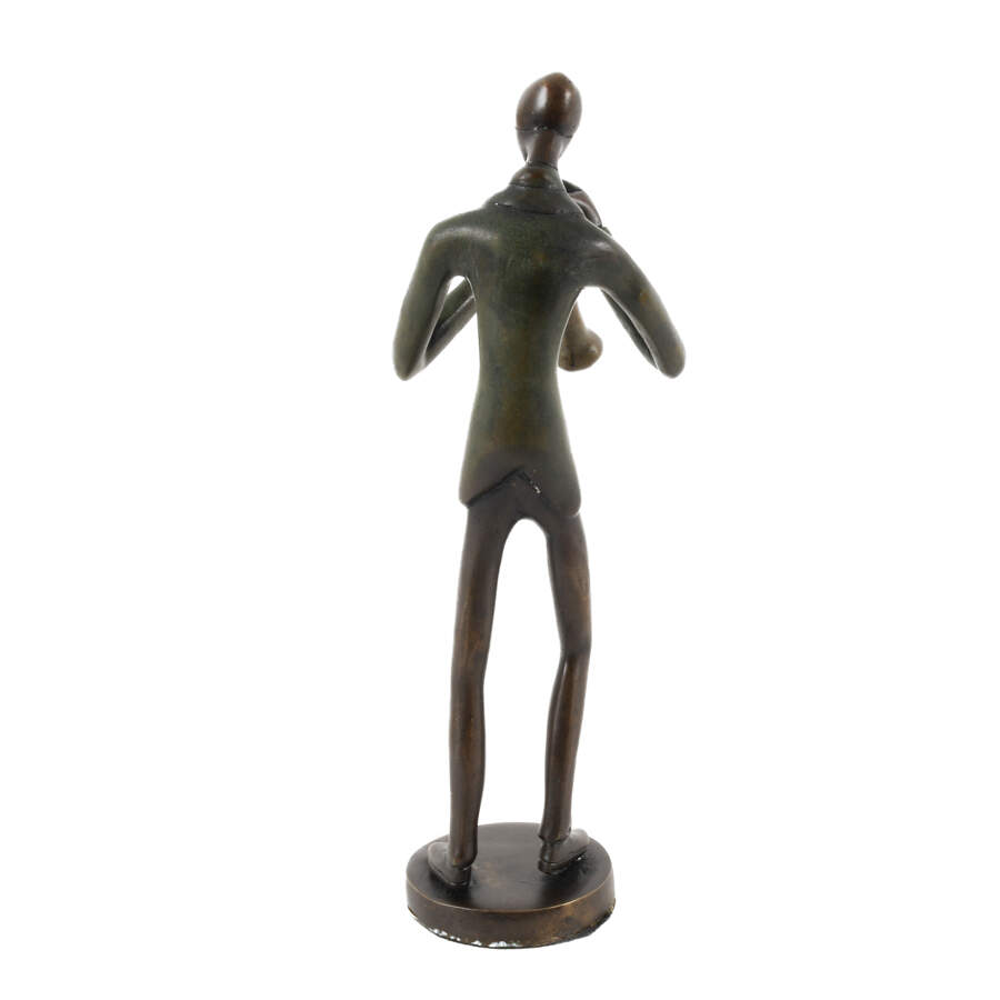 Bronze Jazzman Playing the Horn Sculpture-8