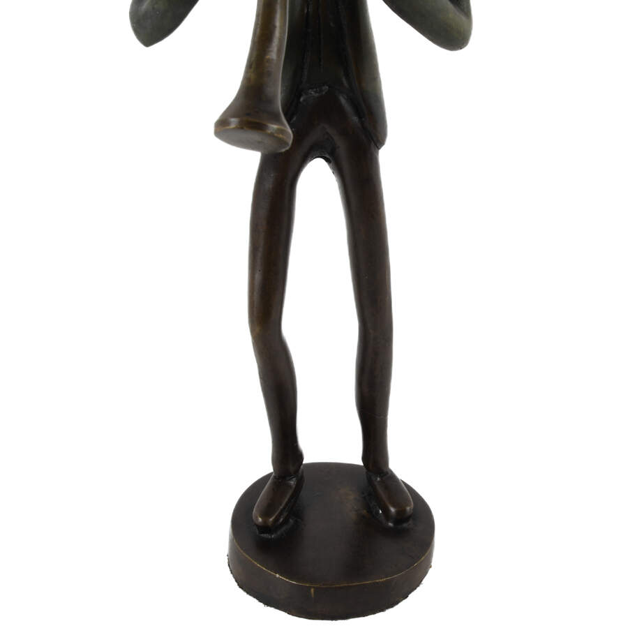 Bronze Jazzman Playing the Horn Sculpture-5