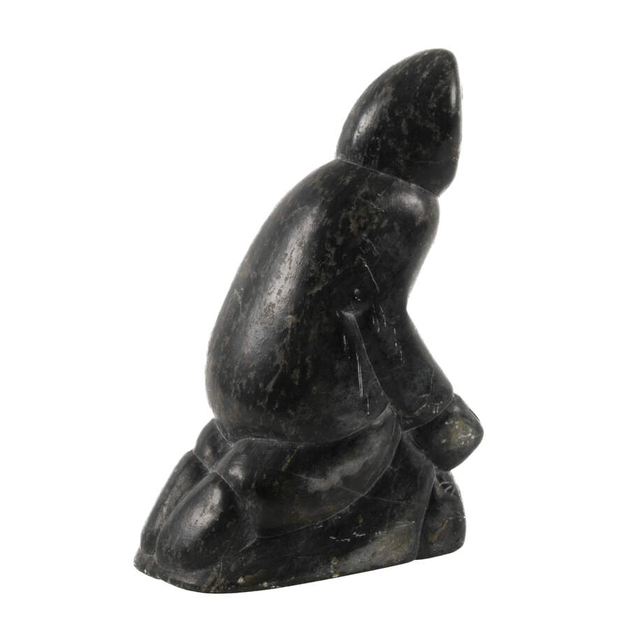 Carved Stone Inuit Eskimo Statue-6