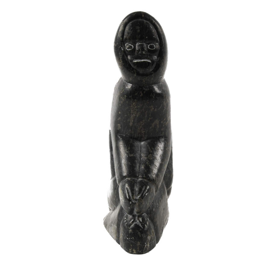 Carved Stone Inuit Eskimo Statue-1