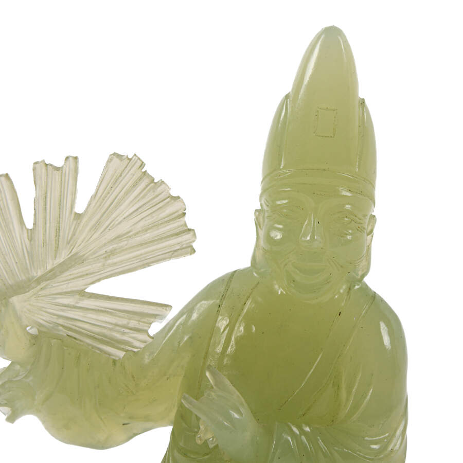 Carved Jade Warrior Statue-2