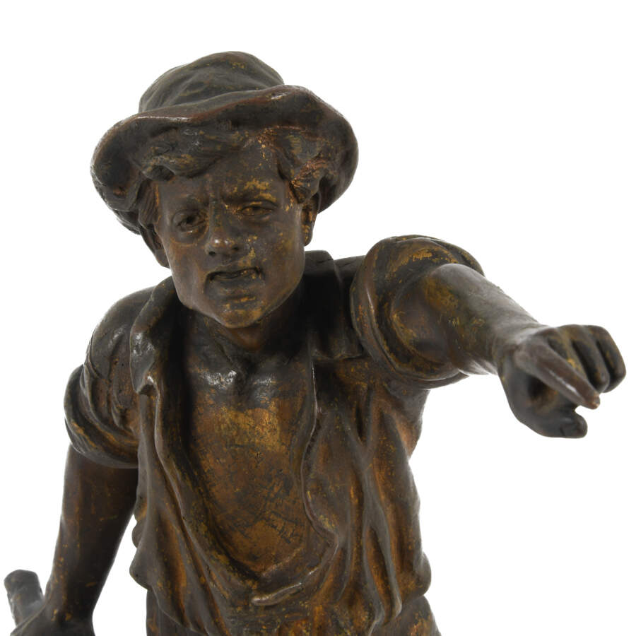 French Georges Omerth's Untitled Man Statue on Base-3