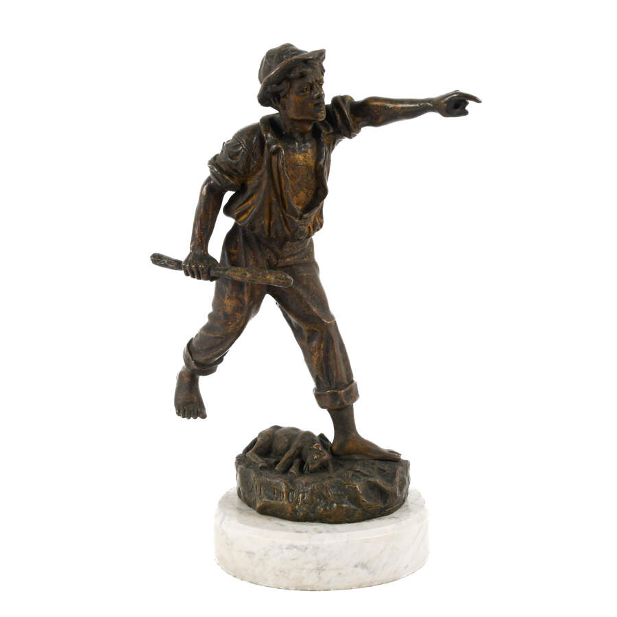 French Georges Omerth's Untitled Man Statue on Base-2