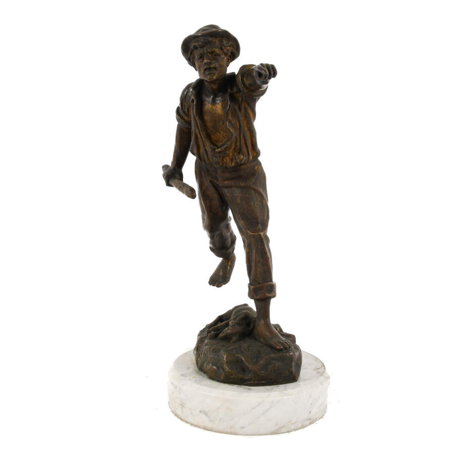French Georges Omerth's Untitled Man Statue on Base-1