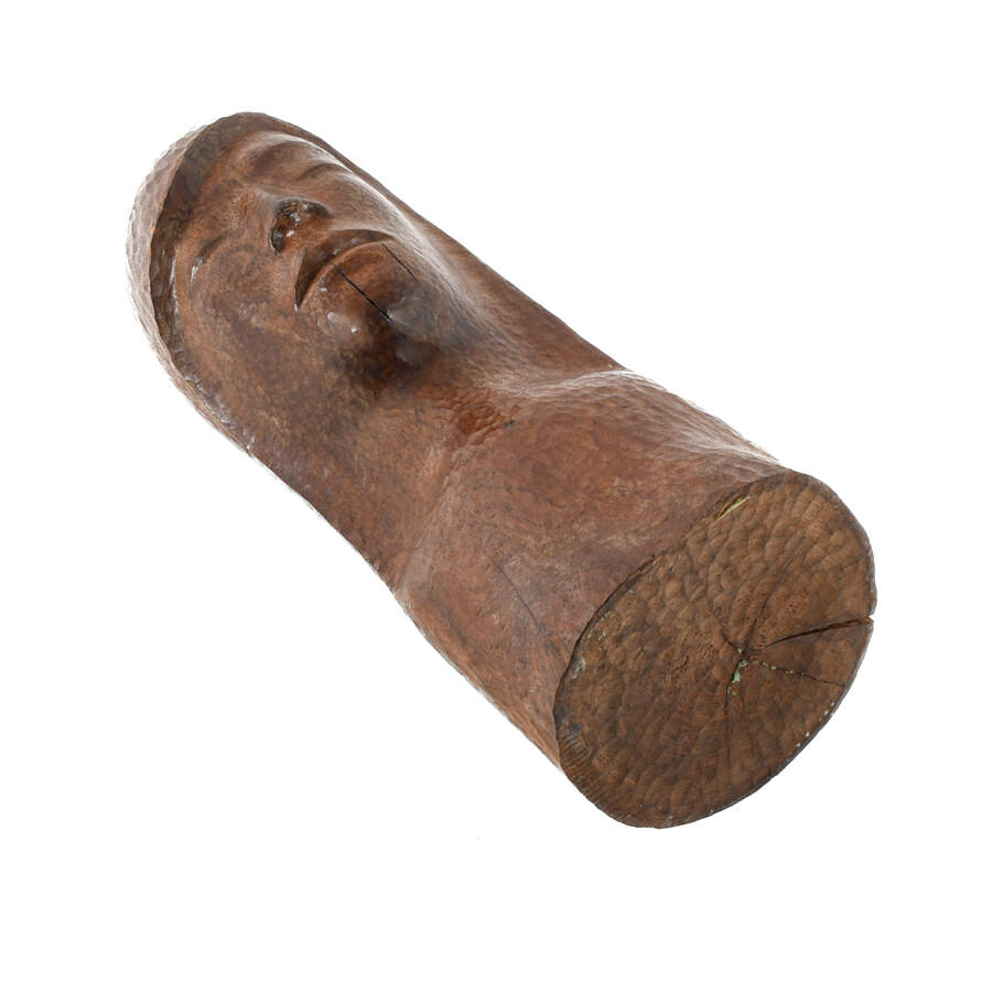 Hand-Carved Wood Figural Sculpture-5